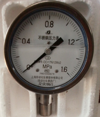 不銹鋼耐震壓力表Y-100BFZ