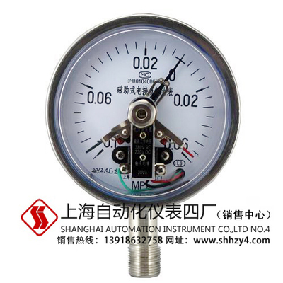 YXC-100磁助電接點壓力表